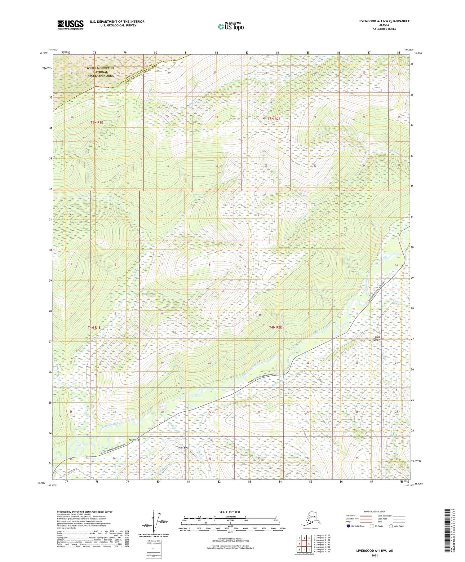 Livengood A-1 NW Alaska US Topo Map Image