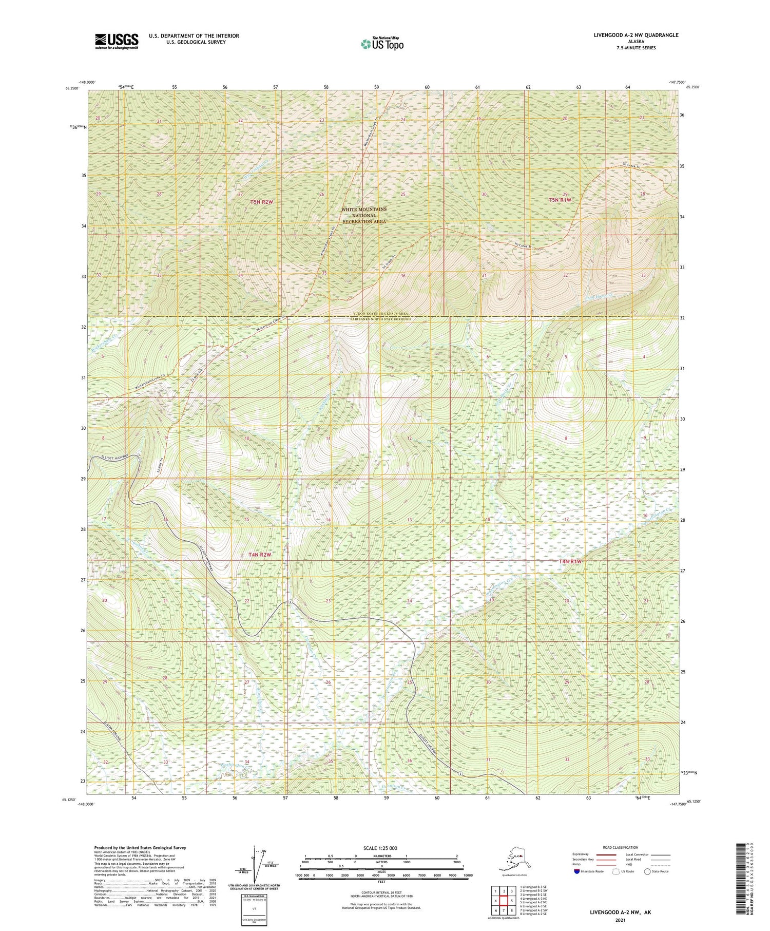Livengood A-2 NW Alaska US Topo Map Image