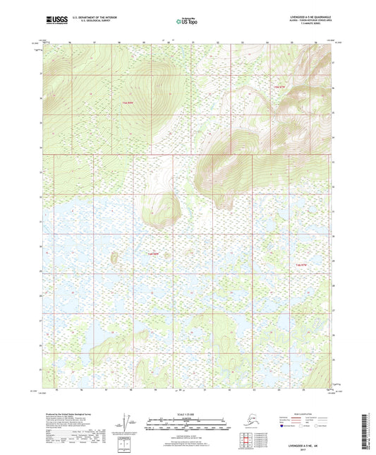 Livengood A-5 NE Alaska US Topo Map Image