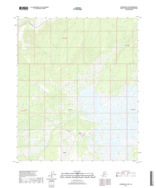 Livengood A-5 NW Alaska US Topo Map Image