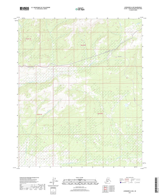 Livengood A-6 NE Alaska US Topo Map Image