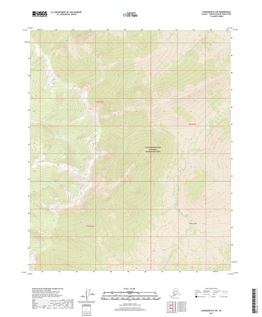 Livengood B-2 SW Alaska US Topo Map Image