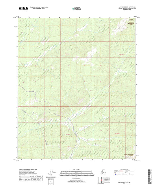 Livengood B-3 SE Alaska US Topo Map Image