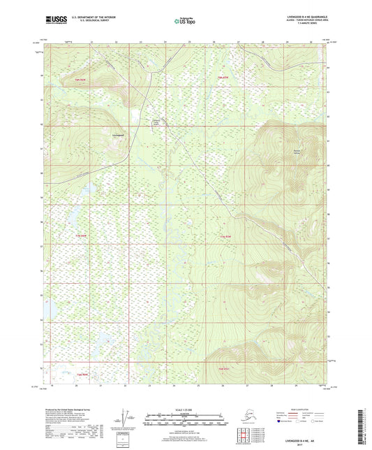Livengood B-4 NE Alaska US Topo Map Image