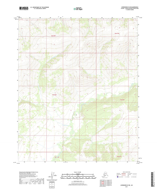 Livengood B-5 NE Alaska US Topo Map Image