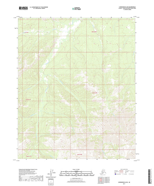 Livengood B-6 NE Alaska US Topo Map Image