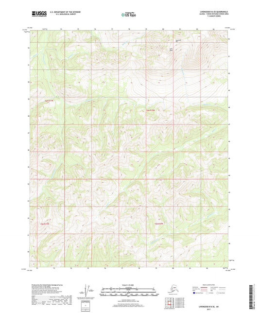 Livengood B-6 SE Alaska US Topo Map Image