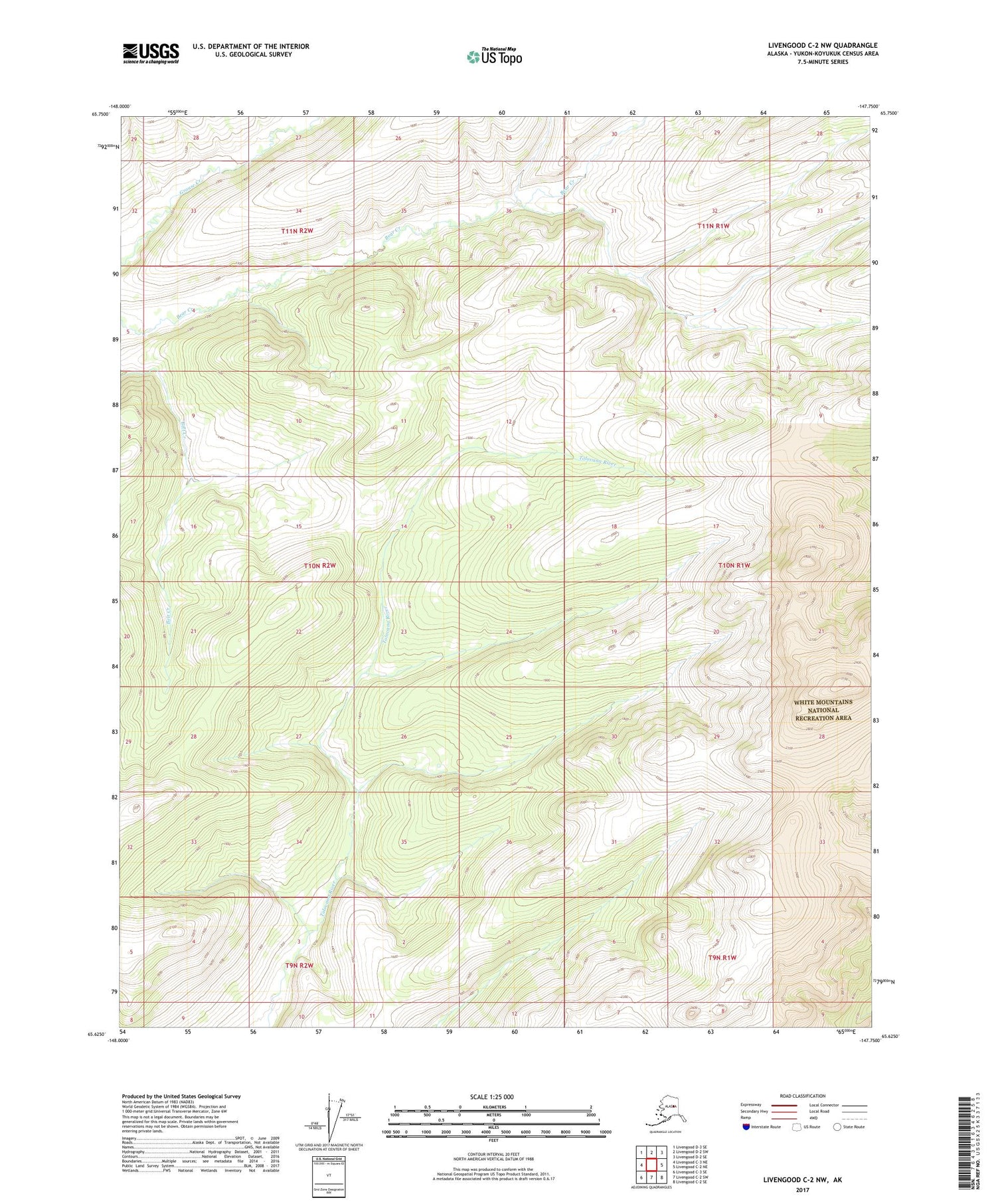 Livengood C-2 NW Alaska US Topo Map Image