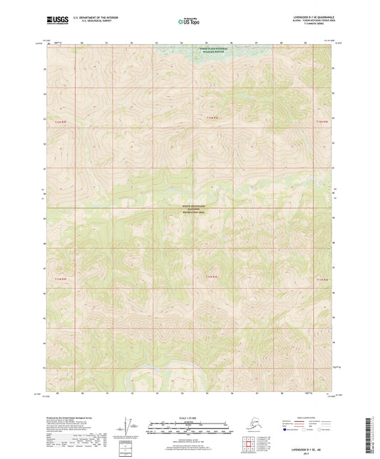 Livengood D-1 SE Alaska US Topo Map Image