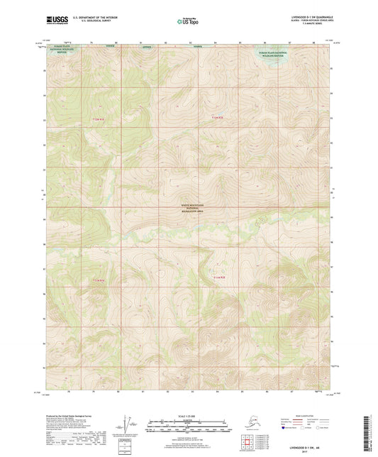 Livengood D-1 SW Alaska US Topo Map Image