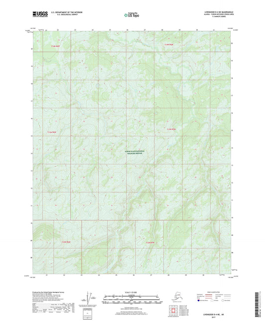 Livengood D-4 NE Alaska US Topo Map Image