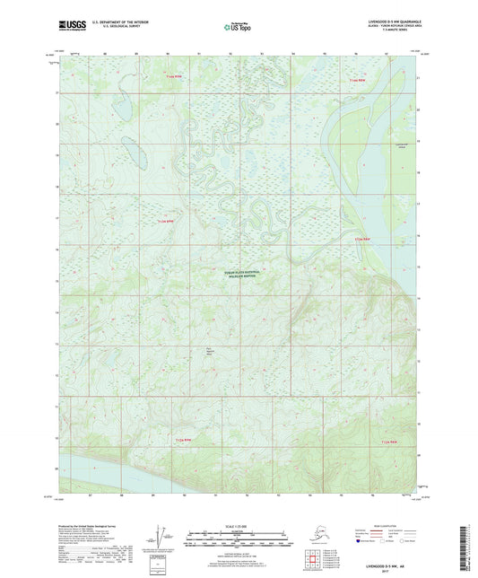 Livengood D-5 NW Alaska US Topo Map Image