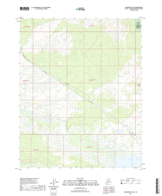 Livengood D-6 NW Alaska US Topo Map Image
