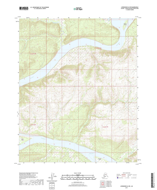 Livengood D-6 SW Alaska US Topo Map Image