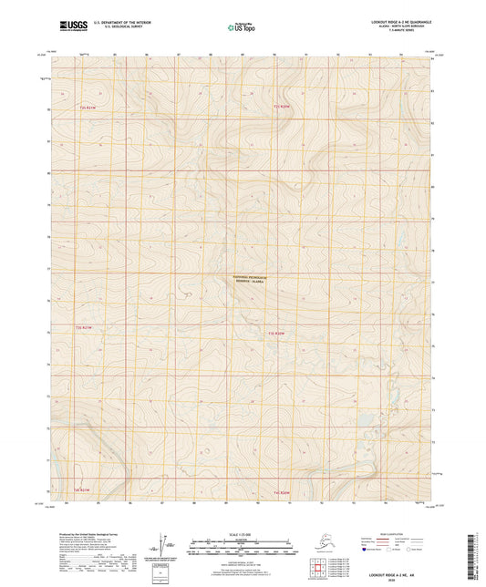 Lookout Ridge A-2 NE Alaska US Topo Map Image