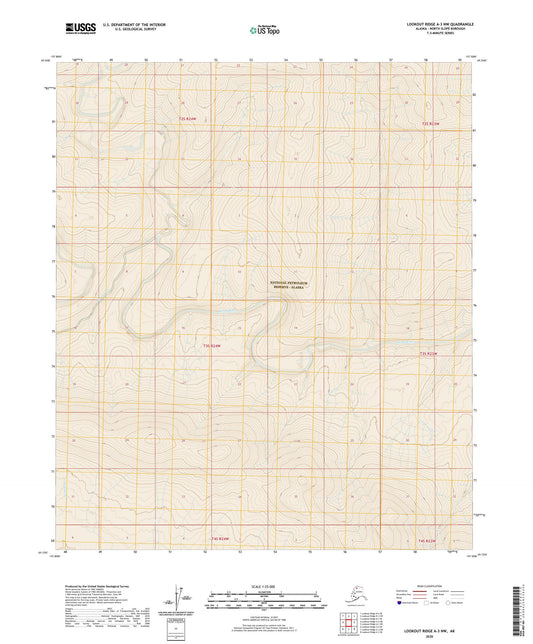 Lookout Ridge A-3 NW Alaska US Topo Map Image