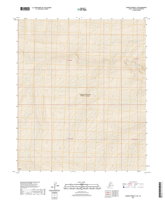 Lookout Ridge B-1 SW Alaska US Topo Map Image