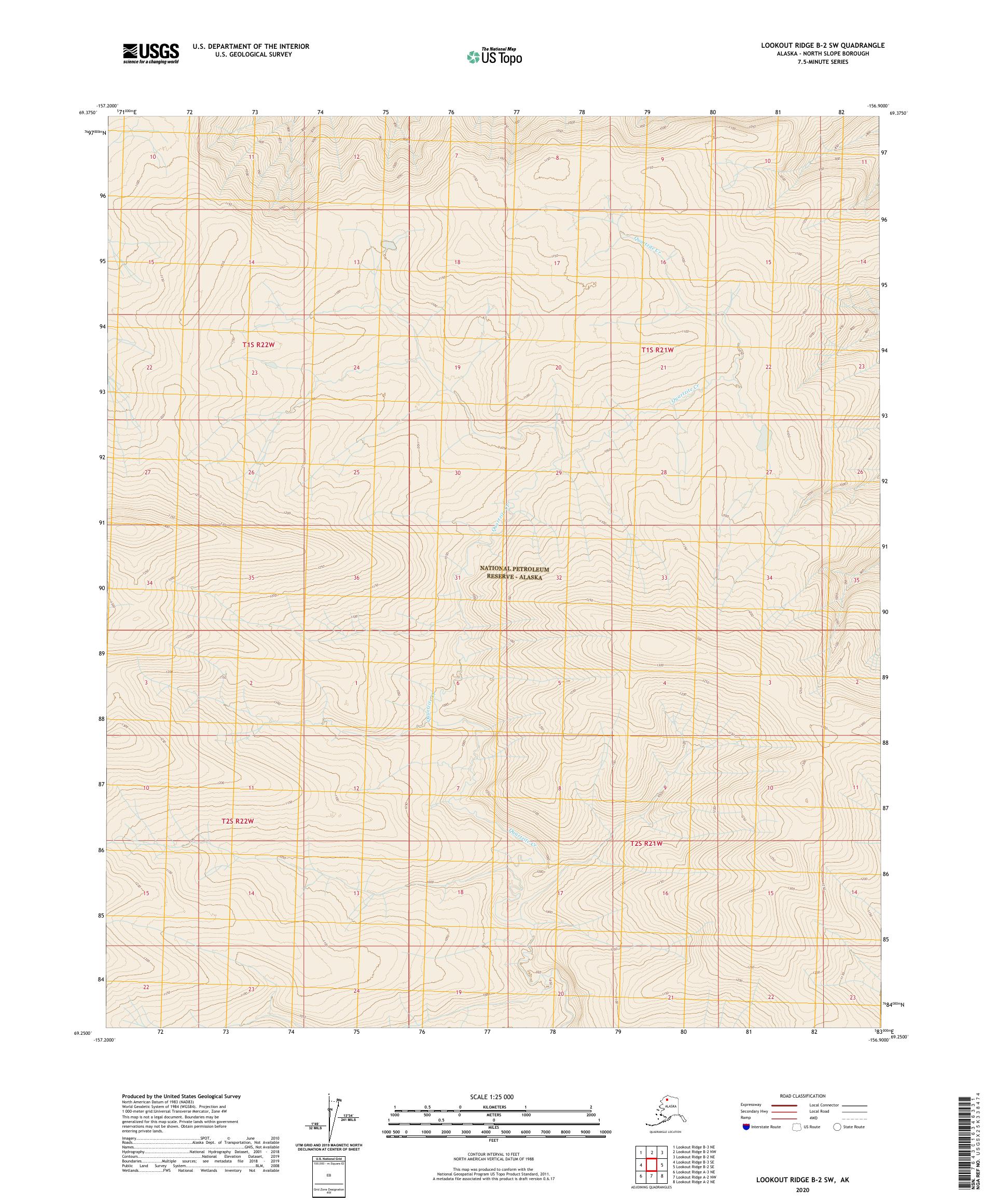 Lookout Ridge B-2 SW Alaska US Topo Map – MyTopo Map Store