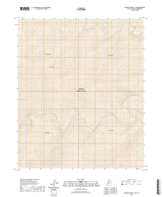 Lookout Ridge C-3 SW Alaska US Topo Map Image