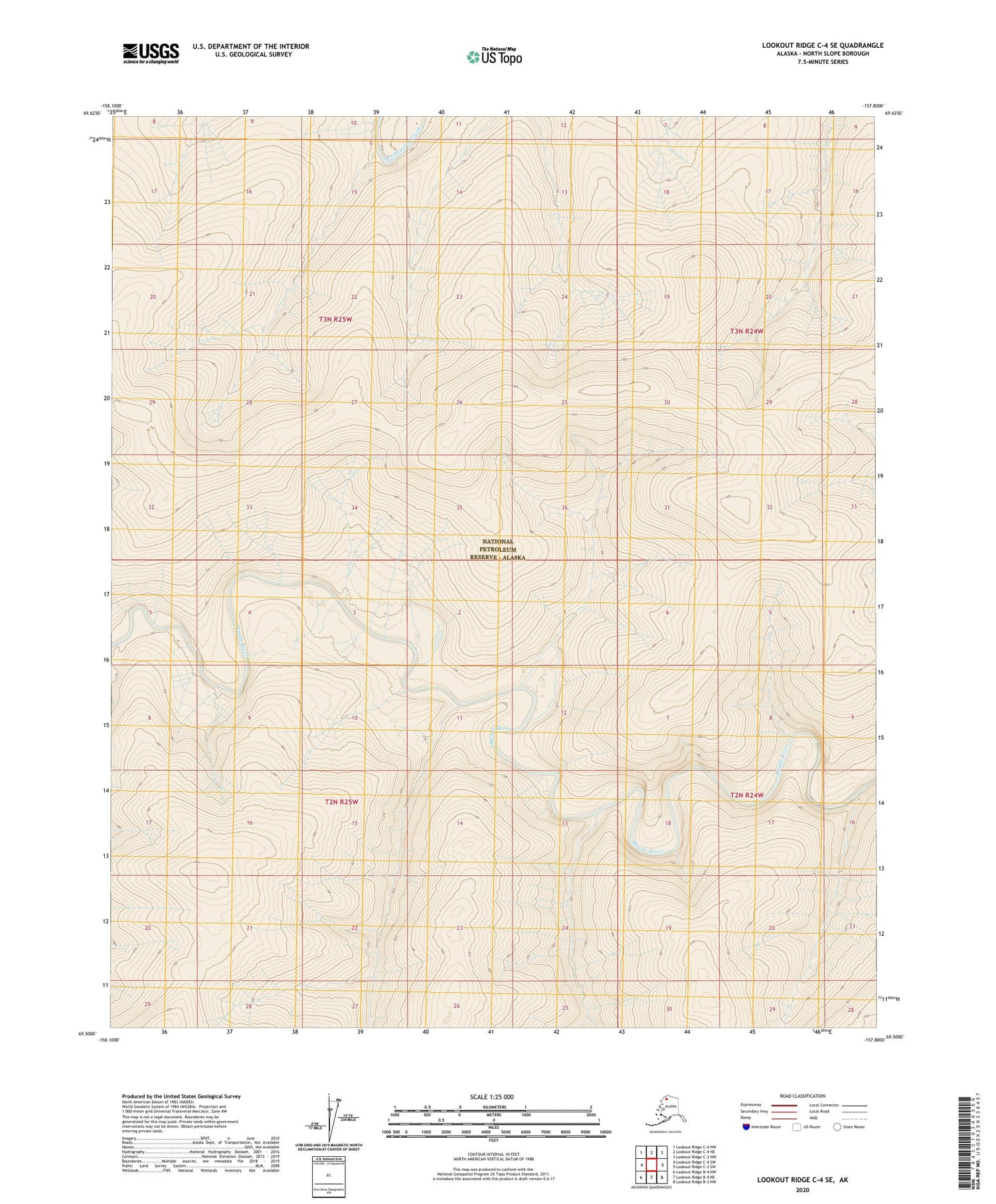 Lookout Ridge C-4 SE Alaska US Topo Map Image