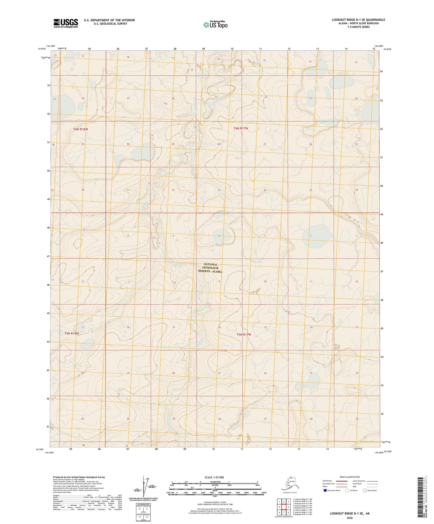 Lookout Ridge D-1 SE Alaska US Topo Map Image