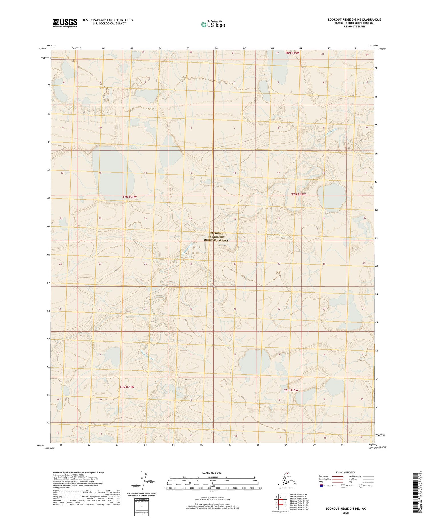 Lookout Ridge D-2 NE Alaska US Topo Map – MyTopo Map Store