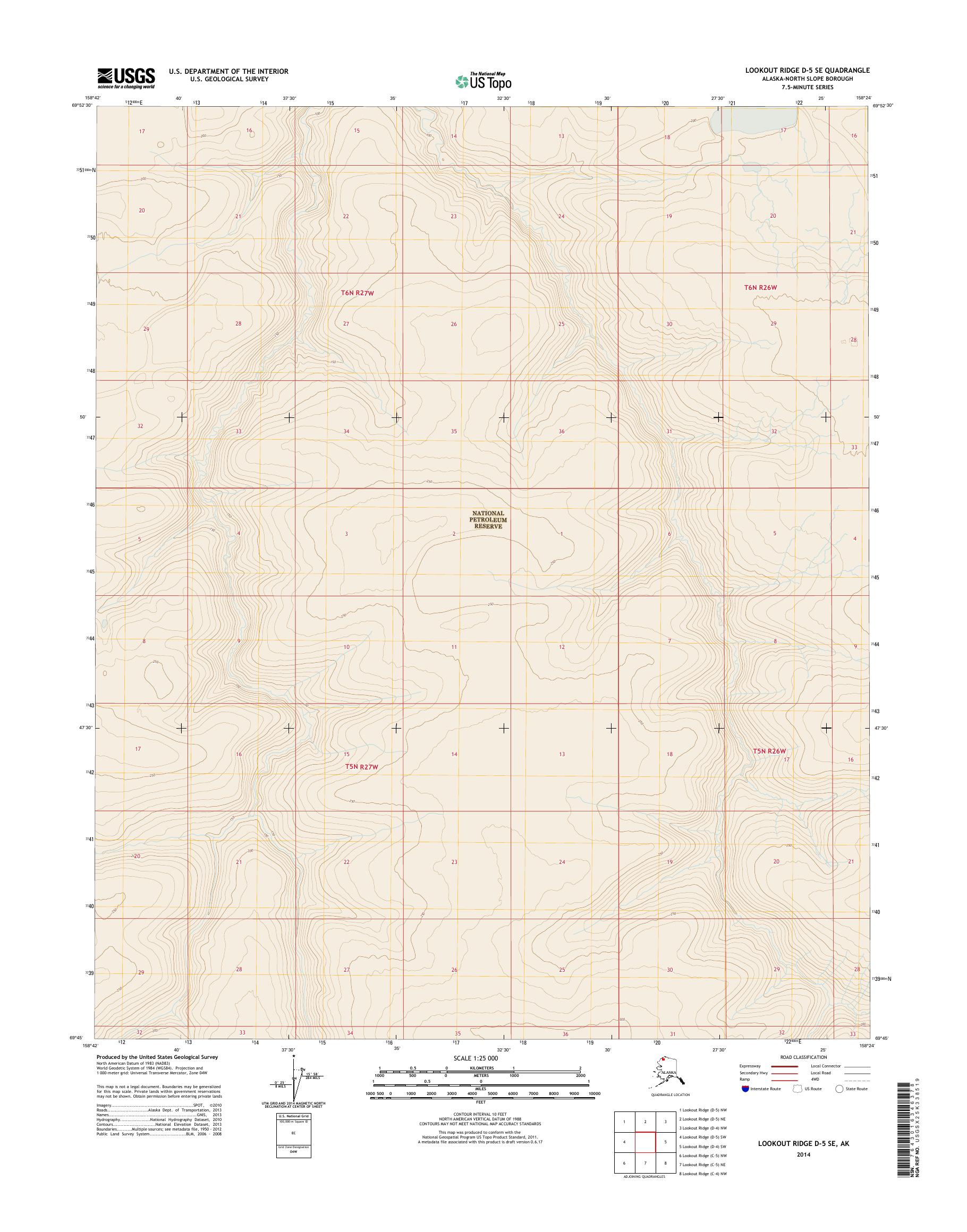 Lookout Ridge D-5 SE Alaska US Topo Map – MyTopo Map Store