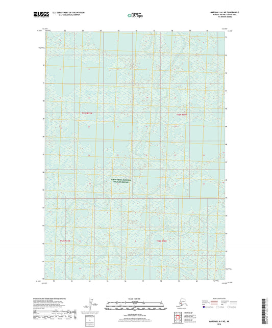 Marshall A-1 NE Alaska US Topo Map Image