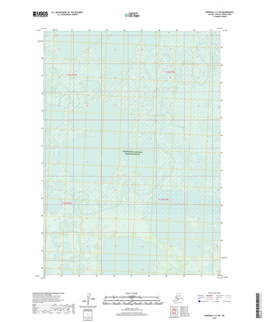 Marshall A-1 SW Alaska US Topo Map Image