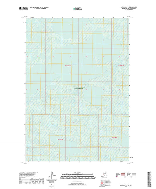 Marshall A-5 NE Alaska US Topo Map Image
