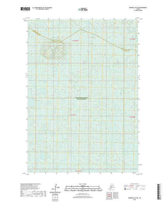 Marshall B-5 SW Alaska US Topo Map Image