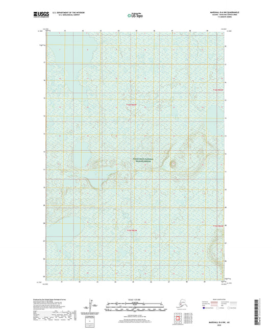 Marshall B-6 NW Alaska US Topo Map Image
