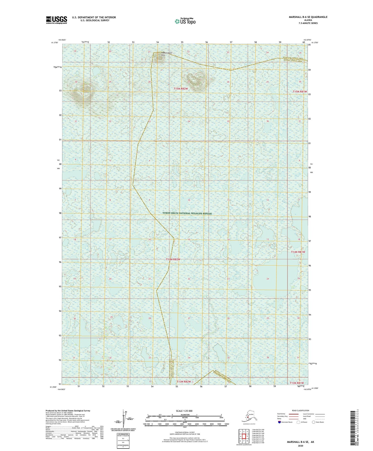 Marshall B-6 SE Alaska US Topo Map Image