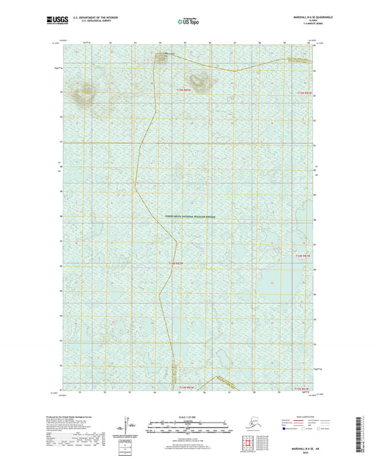 Marshall B-6 SE Alaska US Topo Map Image