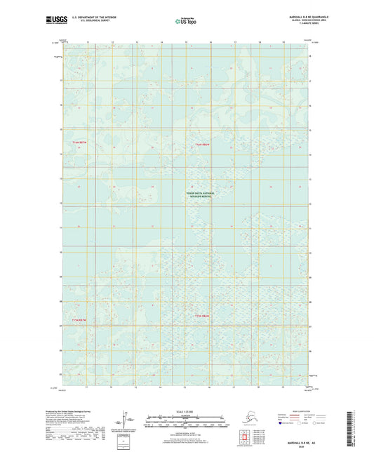 Marshall B-8 NE Alaska US Topo Map Image