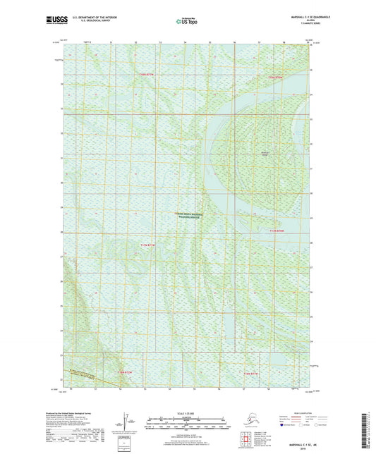 Marshall C-1 SE Alaska US Topo Map Image