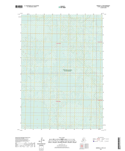 Marshall C-4 NW Alaska US Topo Map Image