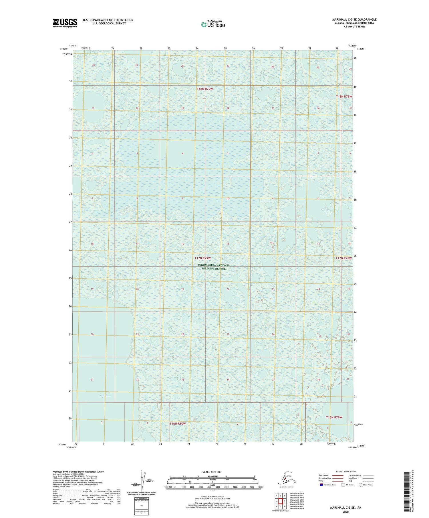Marshall C-5 SE Alaska US Topo Map Image