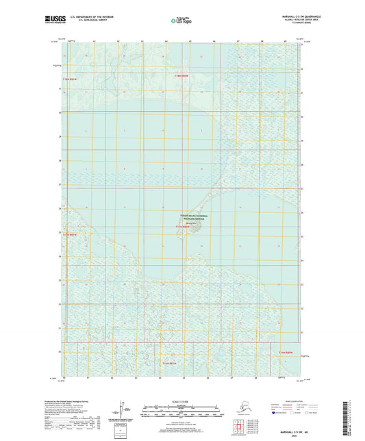 Marshall C-5 SW Alaska US Topo Map Image