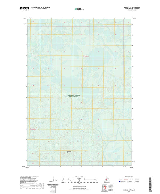 Marshall C-7 NE Alaska US Topo Map Image