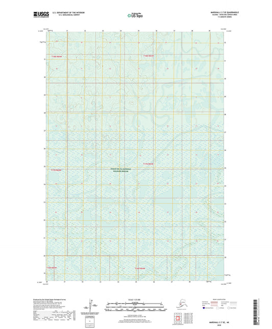 Marshall C-7 SE Alaska US Topo Map Image