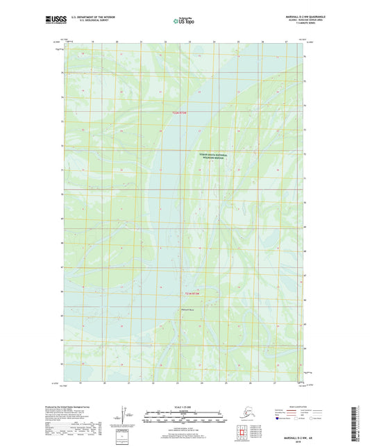 Marshall D-2 NW Alaska US Topo Map Image