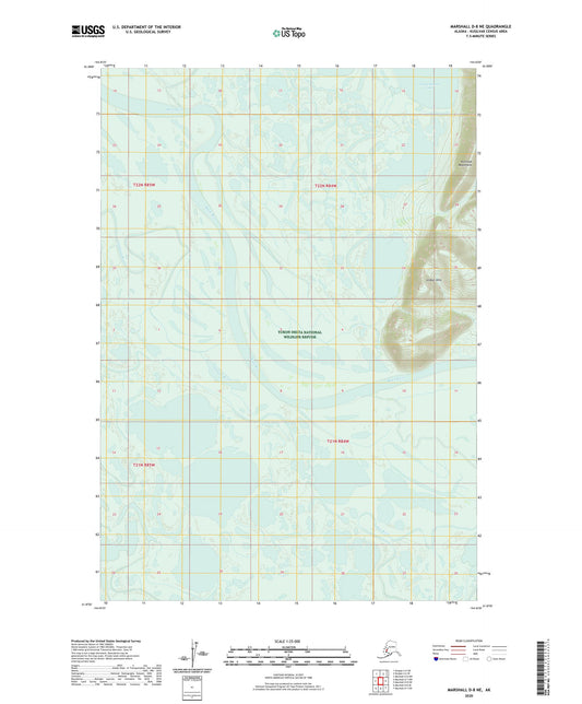 Marshall D-8 NE Alaska US Topo Map Image