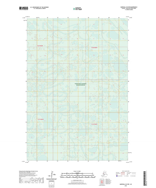 Marshall D-8 NW Alaska US Topo Map Image