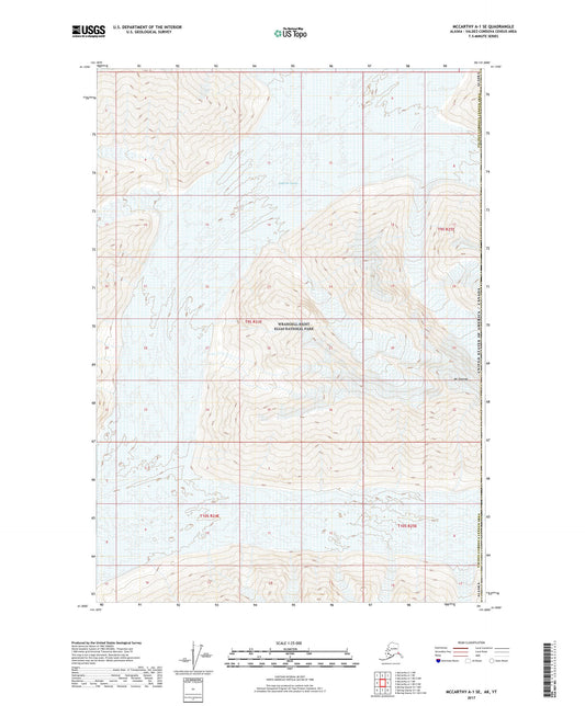 McCarthy A-1 SE Alaska US Topo Map Image