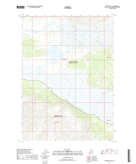 McCarthy A-3 SE Alaska US Topo Map Image