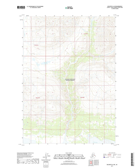 McCarthy A-4 NE Alaska US Topo Map Image