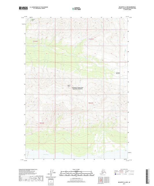McCarthy A-4 NW Alaska US Topo Map Image