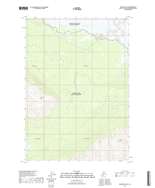 McCarthy A-5 SE Alaska US Topo Map Image
