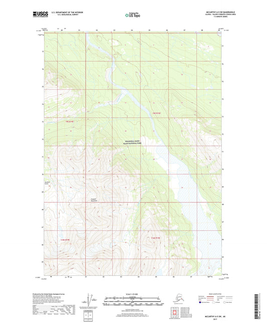 McCarthy A-5 SW Alaska US Topo Map Image